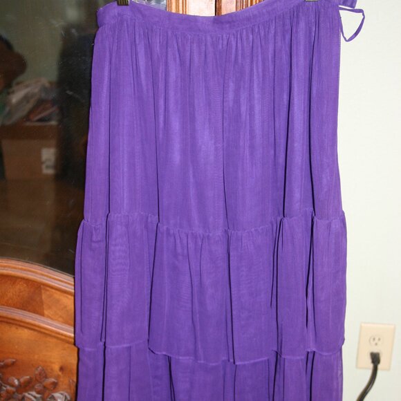 Vintage Albert Nipon Collectibles 100% cotton tiered midi skirt - Picture 1 of 4